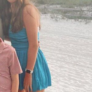 Adorable - Blue DO+BE Strapless romper!